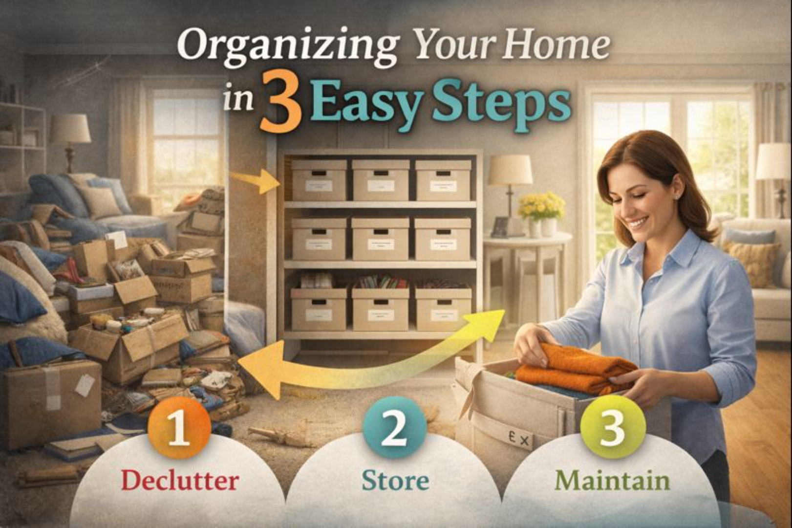 Organizing Your Home in Three Easy Steps